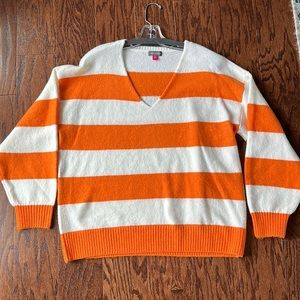 Vince Camuto Bold Stripe V-Neck Sweater